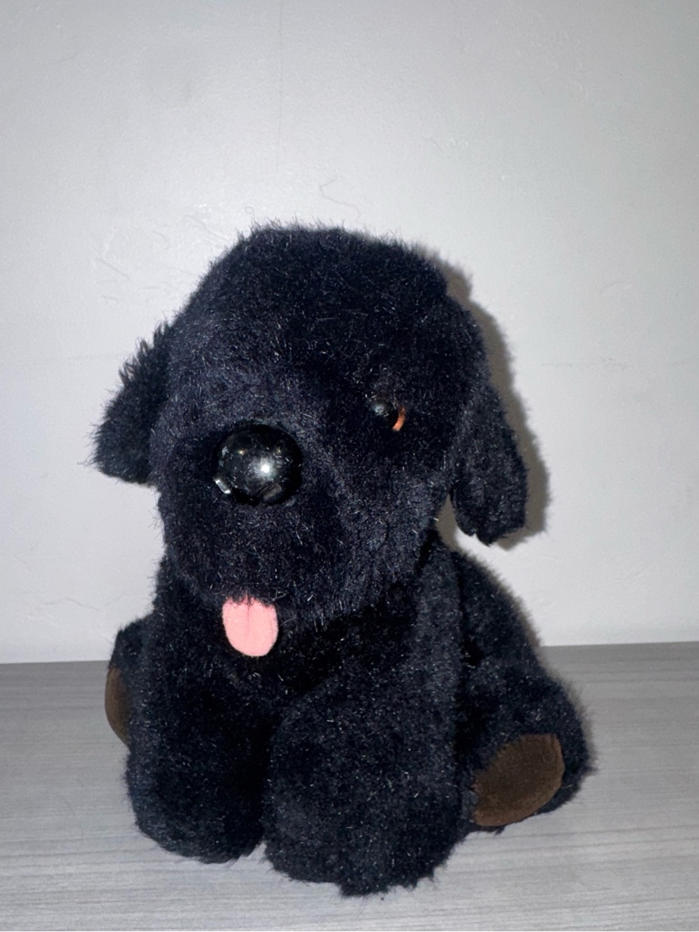 DAKIN Dog Plush 1985 Black Labrador Retriever Puppy Stuffed Animal 10"